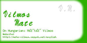 vilmos mate business card